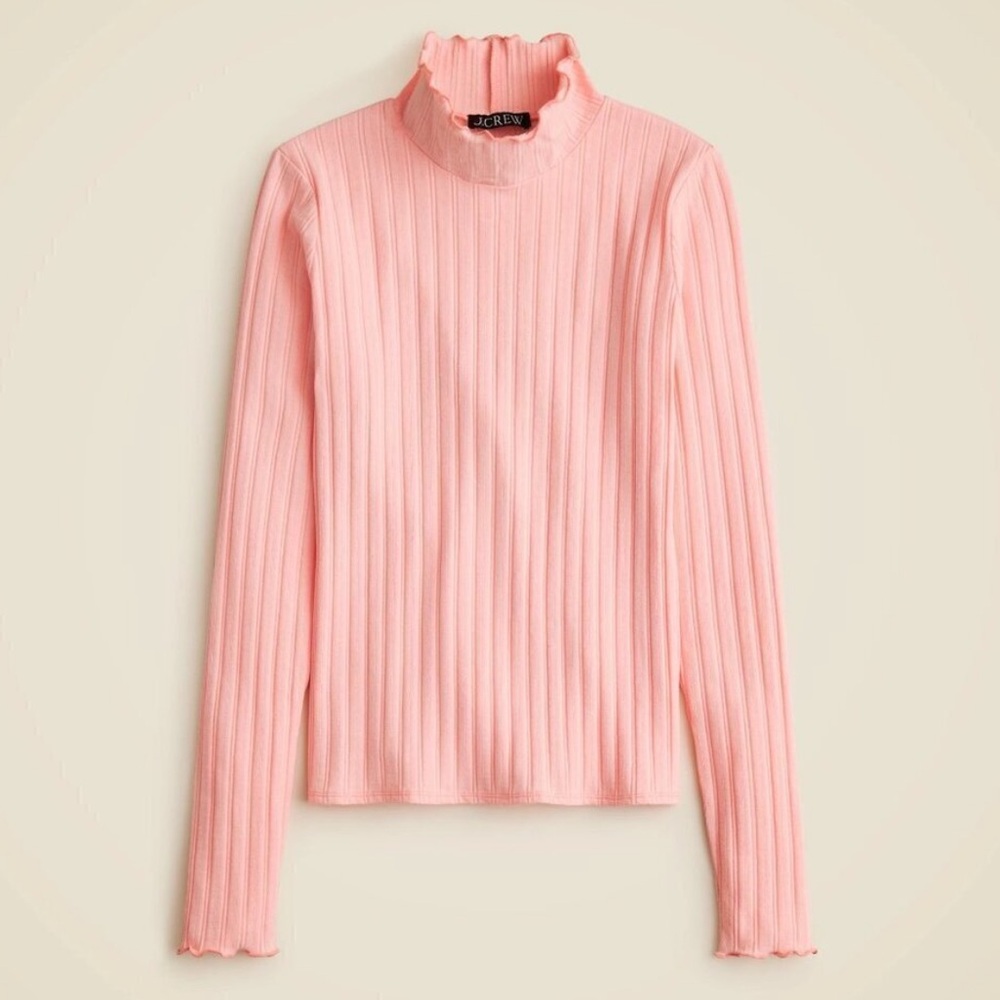 BOGO! NWT J. Crew Pointelle Knit Turtleneck Pink Size Large